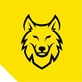 Sales Wolfs Australia logo featuring a yellow wolf head against a matching yellow background.